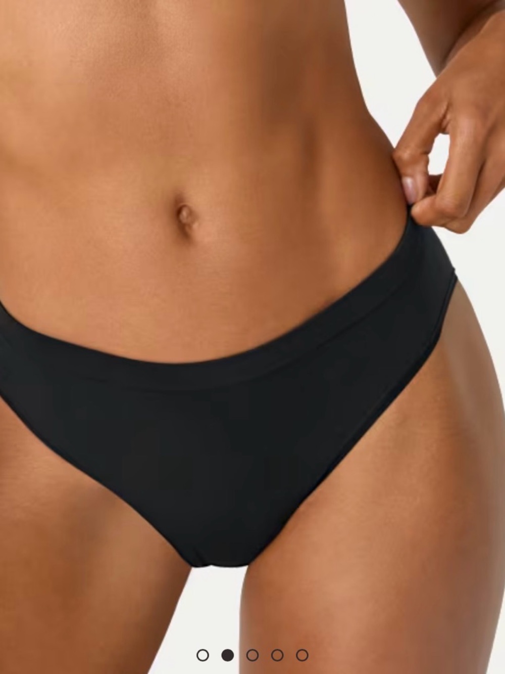 Bombas Black Seamless Brief with White Logo Print - Picture 5 of 7
